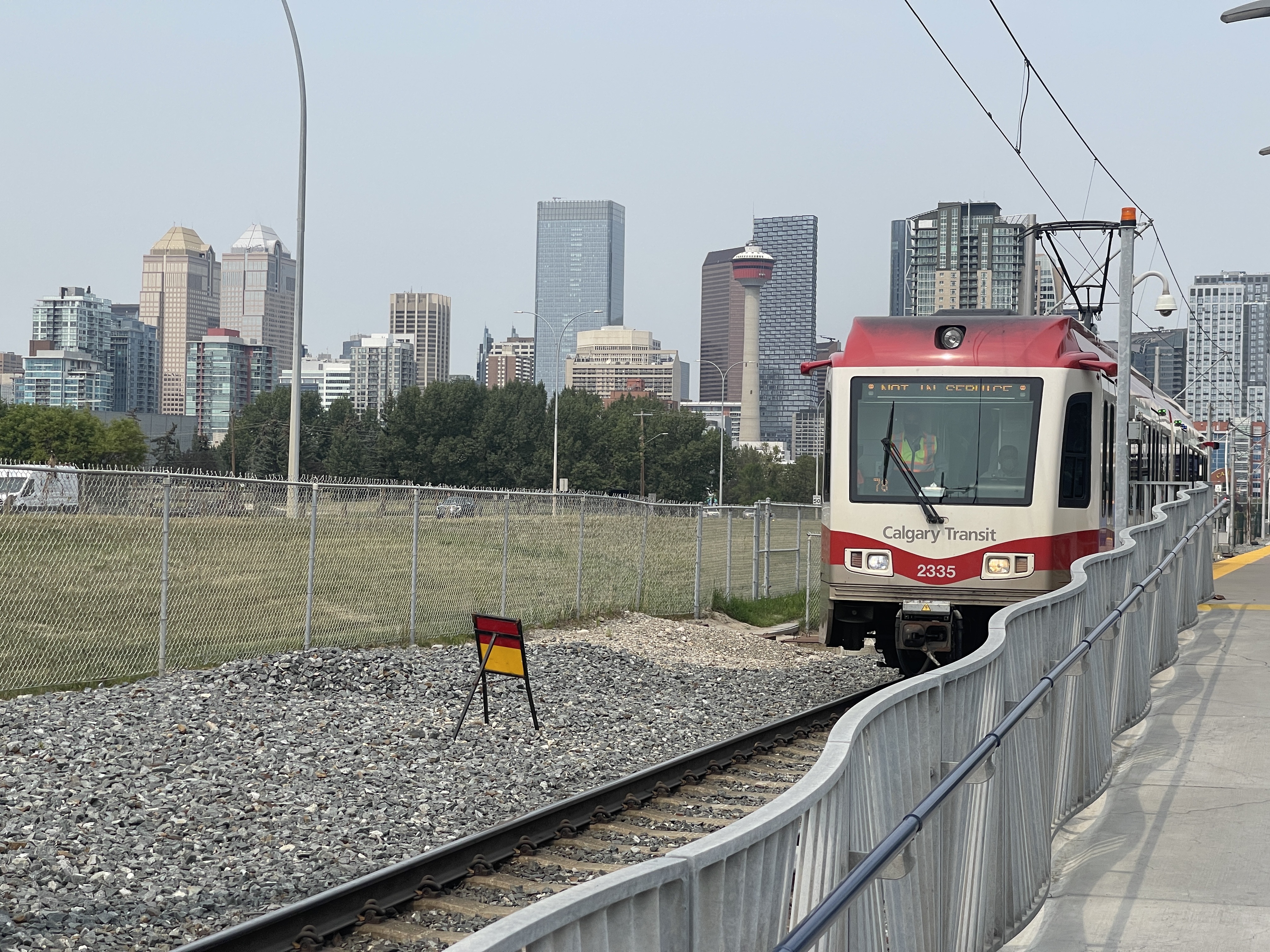 Calgary C-Train at Stampede Station